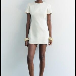 NWT Zara Embroidery Linen Mini Dress XS